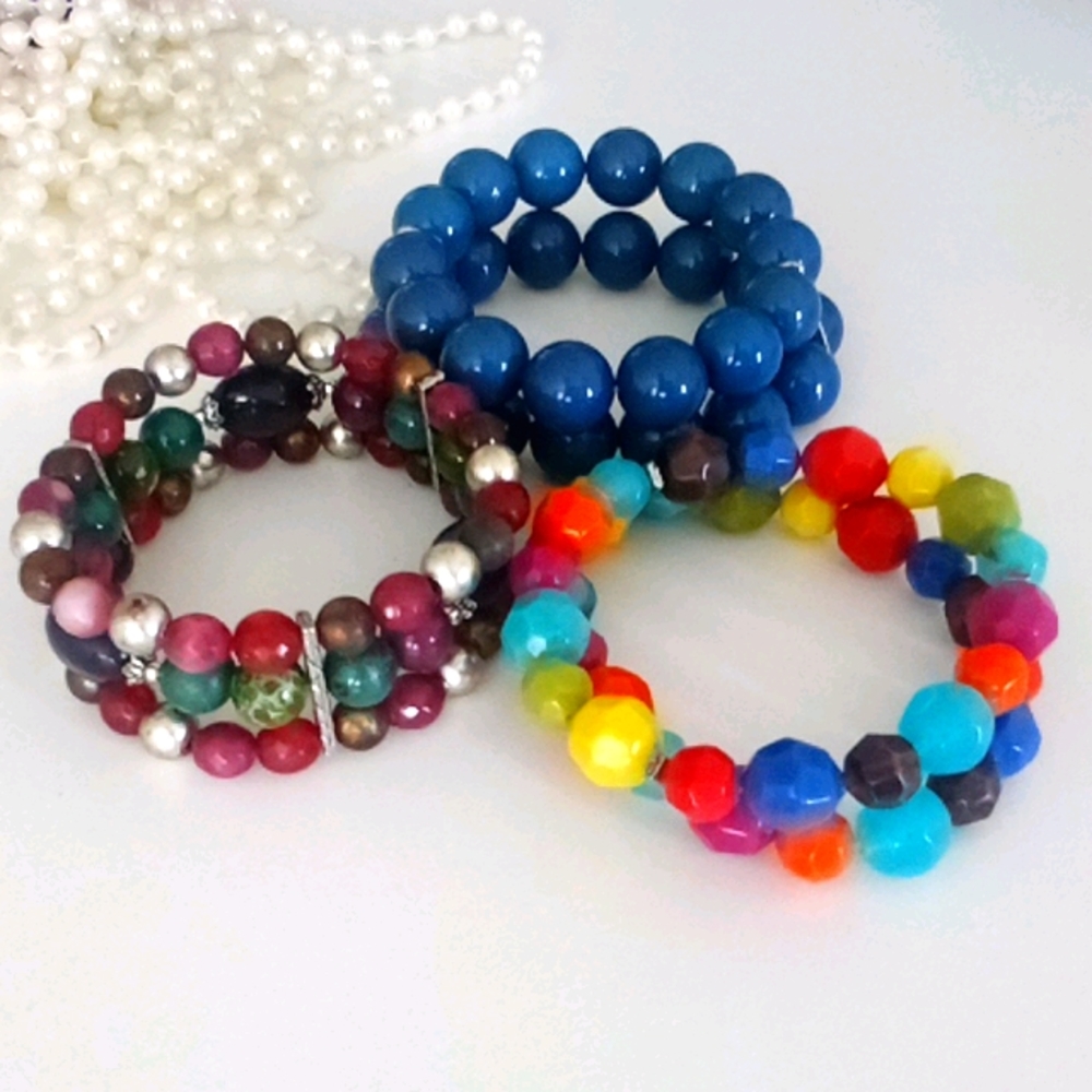 💎(3) Multi-strand Bead Bracelets
